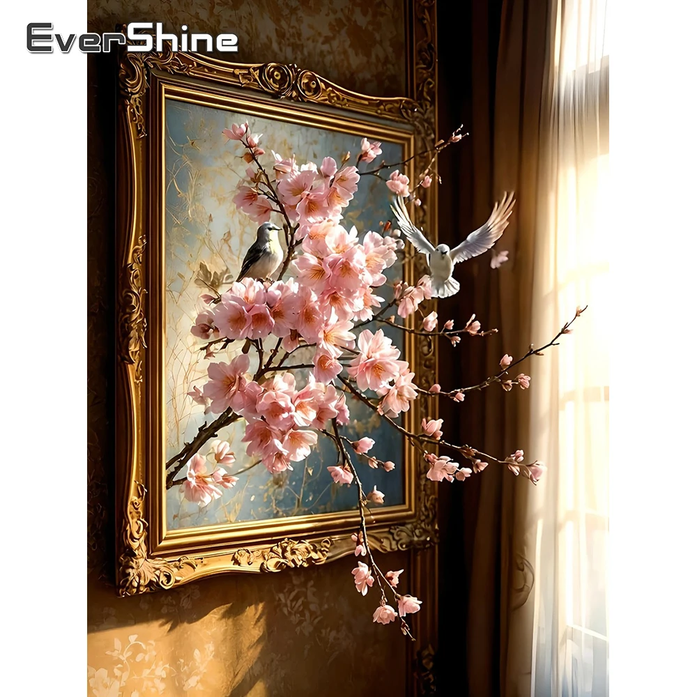 Evershine Diamantmalerei Landschaft Vollquadratische Stickerei Blumenbild Strass Diamant-Mosaik Heimdekoration