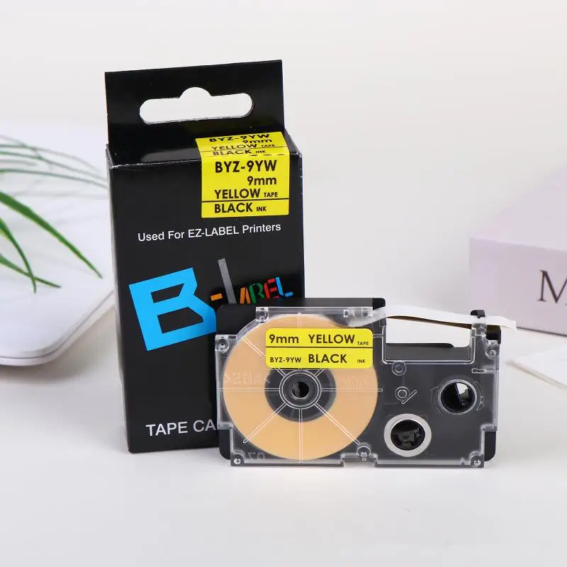 SU 1pcs Label Tape Compatible XR-9WE XR-12XWR Ribbon Tape For KL-60L/100/120/130/170PLUS/180/E300/780/820/7400/8700/8800 CW-L300