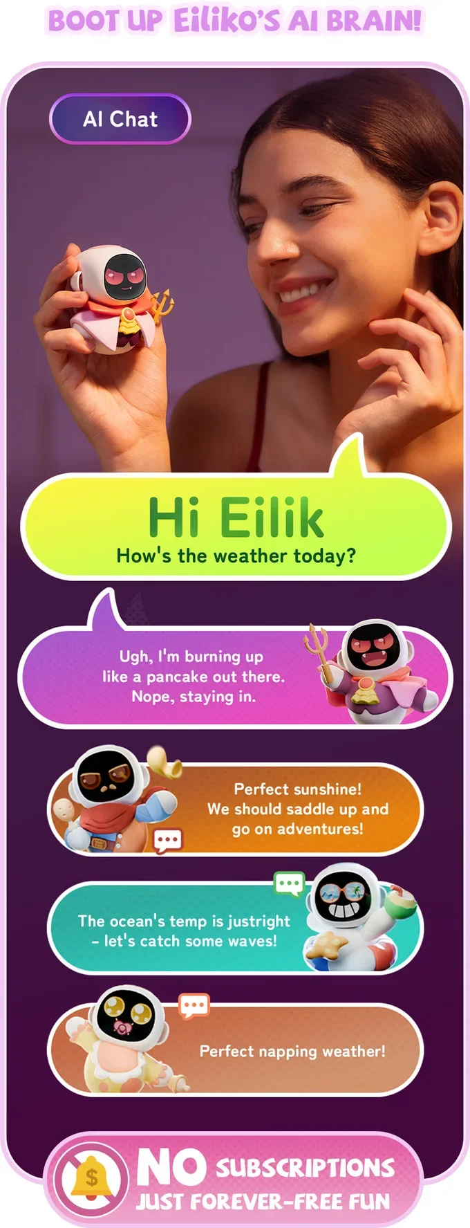 Eiliko الذكية روبوت المحمولة التفاعل العاطفي رفيق الروبوتات الصغيرة Eilik Ai الدردشة روبوت عمر البطارية الطويل هدايا الطفل/الزوجين