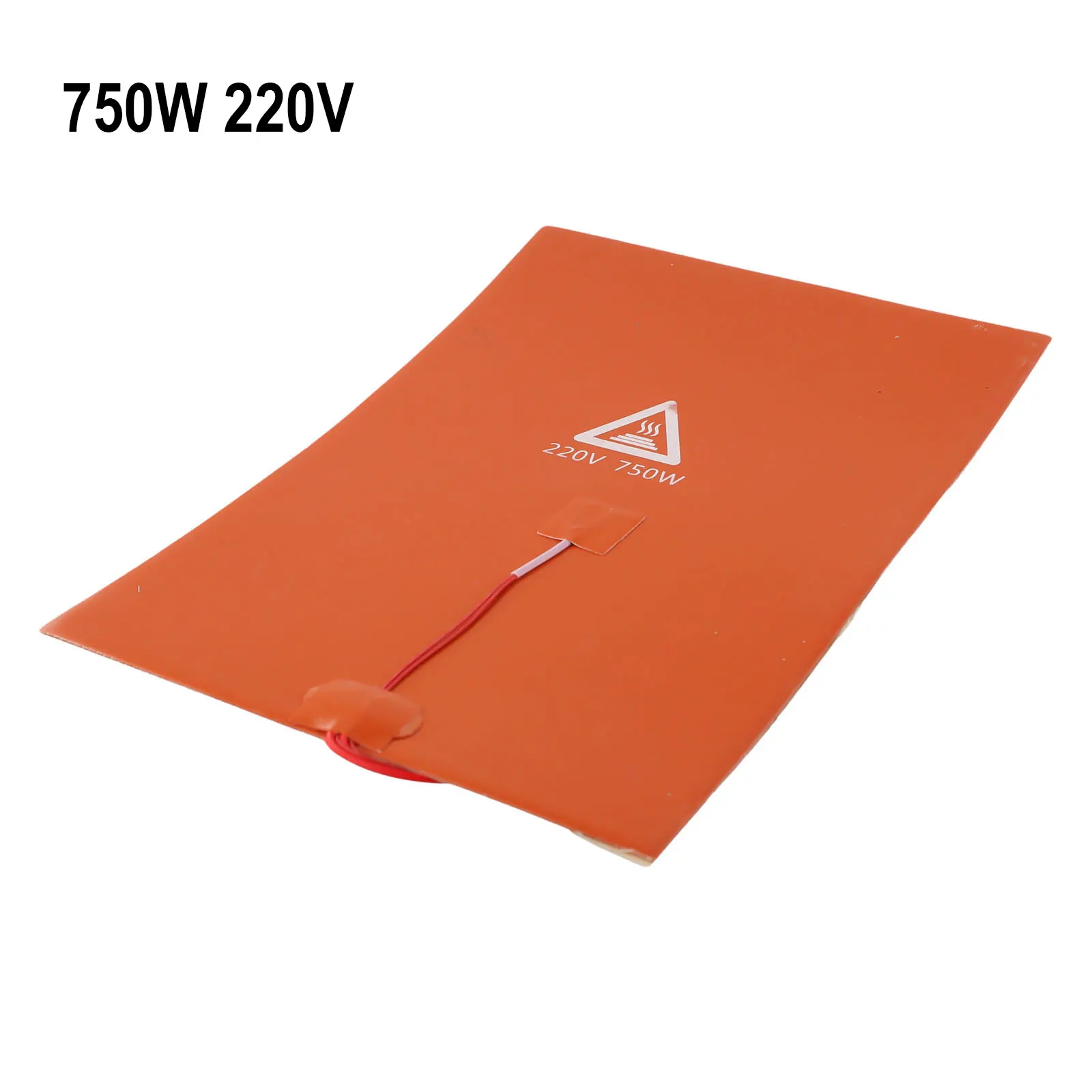 Orange 200x300mm 750W 220V Silica Gel Heating Carpet Fast Heat Up For 3D Printer Build Plate Accessories