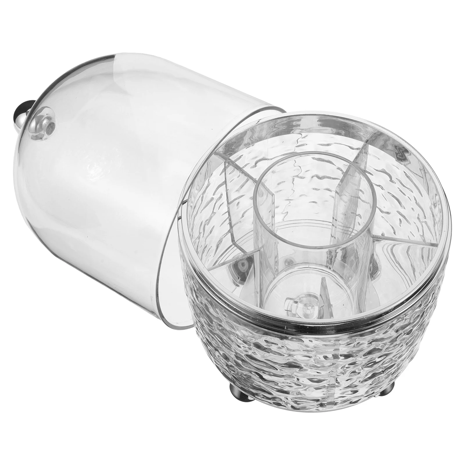 

Dustproof Rotating Makeup Brush Holder Organizer Storage Container Tools Stand Vanity Home Transparent Travel