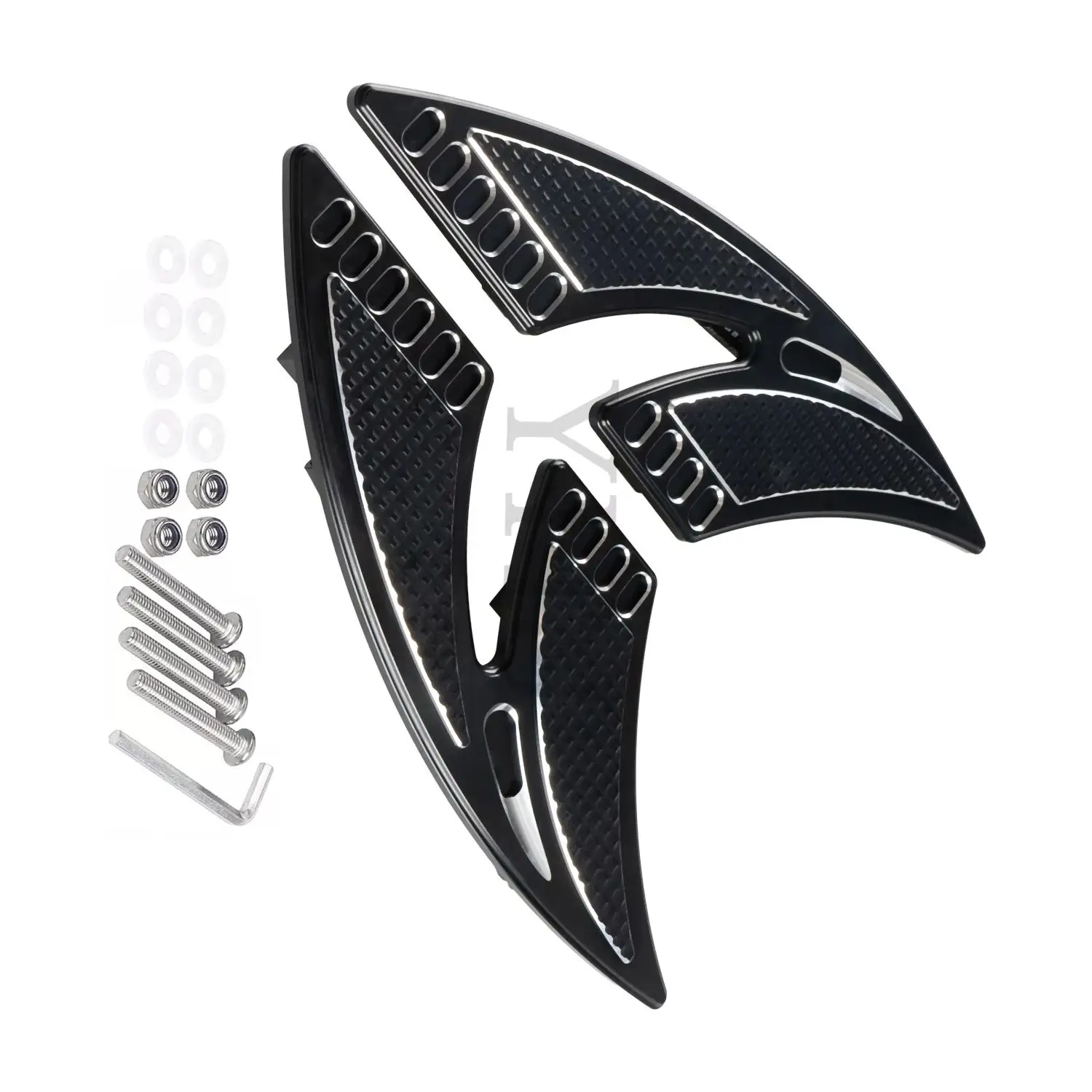 

CNC Cut Motorcycle Rear Passenger Floorboards Footboards For Harley Touring Electra Street Glide FLHX FLHT Classic FLHTC 1993-Up