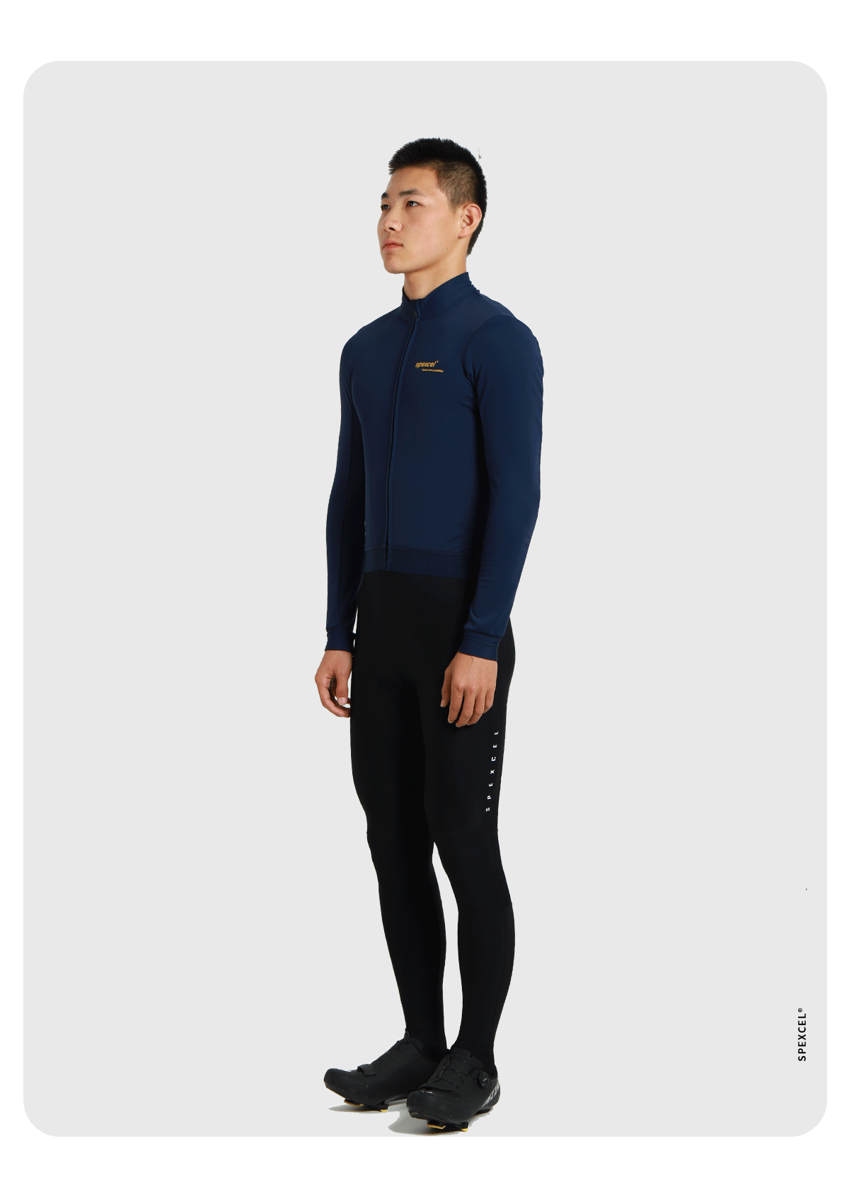 SPEXCEL 2023 Winter PRO AERO 3.0 Thermo-Fleece-Radtrikots Langarm Race Fit Nylon-Thermostoff Warm und atmungsaktiv – Detail 8