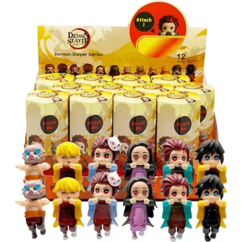 New 12-piece set Sonneess Angel Anime Demon Slayer Blind Box Handmade Anime Cartoon Doll Car Desktop Computer Screen Ornaments view 3