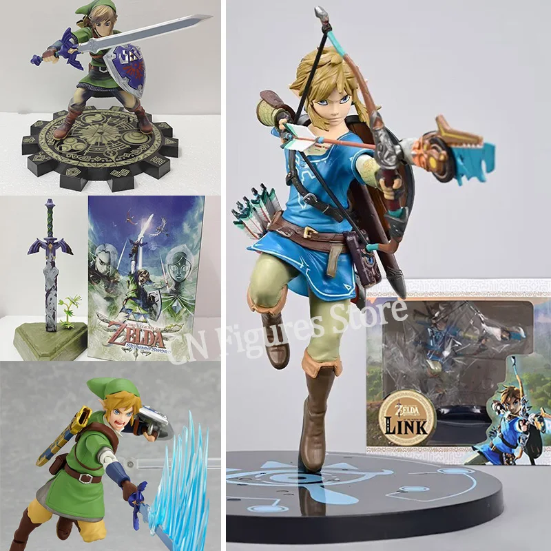 Anime Legend of Zelda Model, Breath of the Wild, Figure Link, Espada Mestra, Figma, Espada do Céu, Presentes, 733, 413, 153