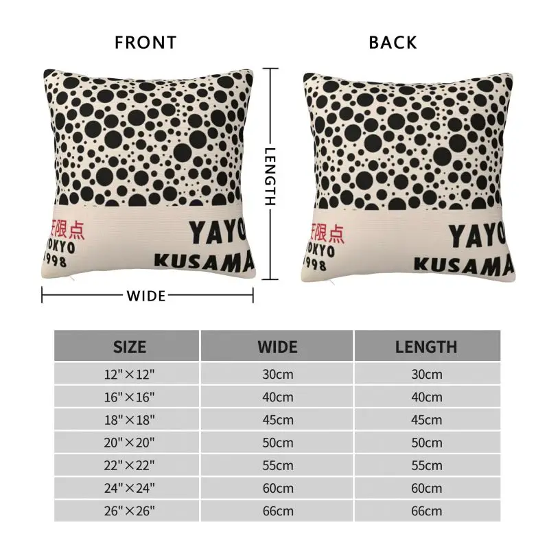 Yayoi Kusama Japanese Exhibition Cushion Cover 40x40cm Soft Nordic Throw Pillow Decoration Salon