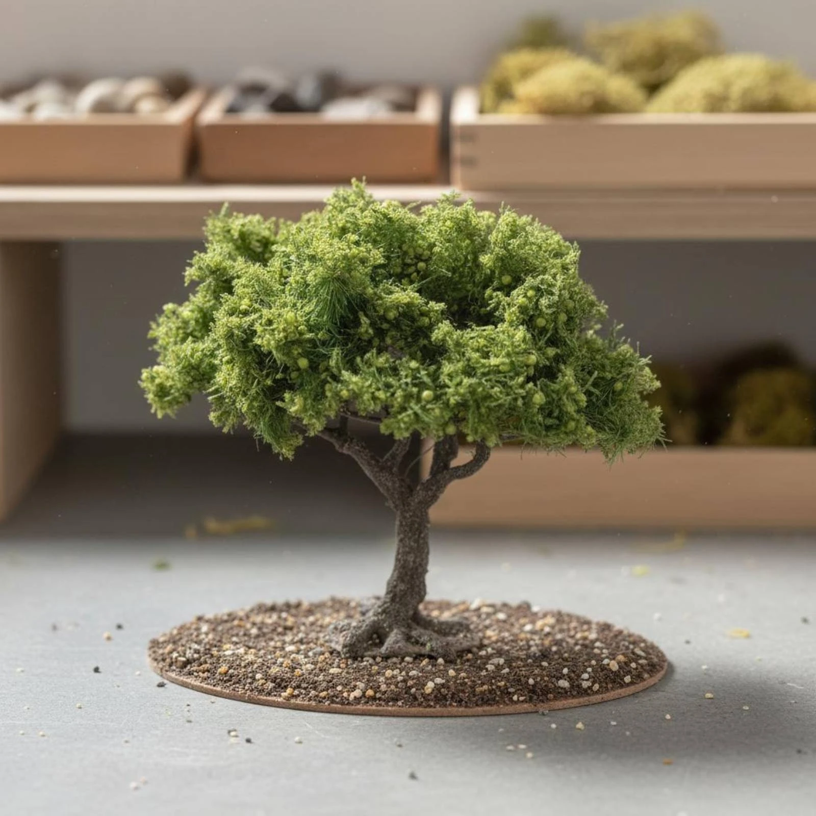 Miniature Tree Green Foliage Miniature Scene Tree Decor Scenic Decorative for Crafting
