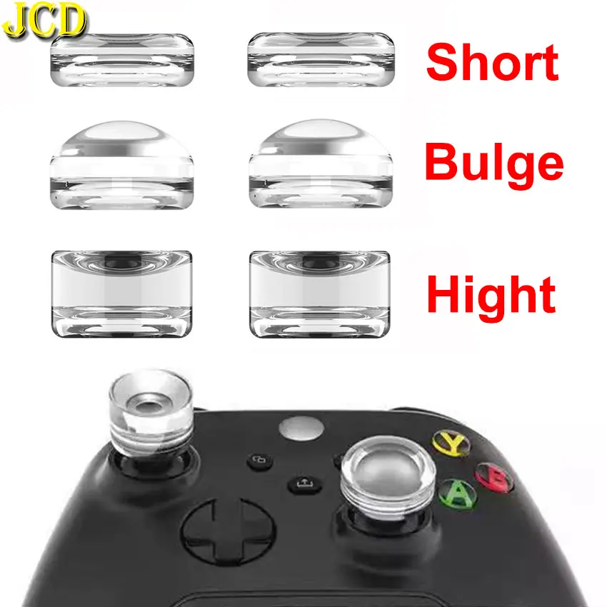 

JCD 2PCS Transparent Clear Crystal Joystick Cap For Xbox One Series X/S Silicone Thumb Stick Grip Caps For PS5 PS4