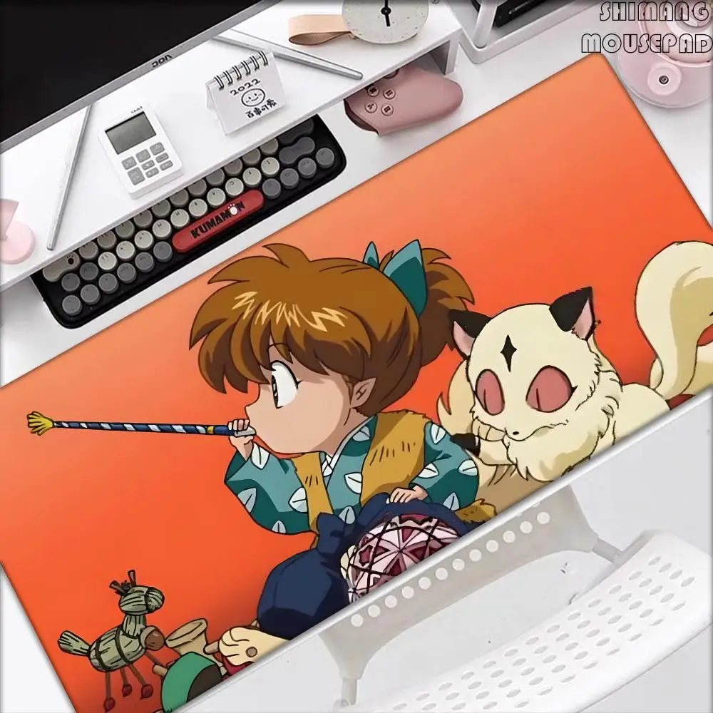 

Xxl Mouse Pad Anime Inuyasha Big Mousepad Office Computer Accessories Deskmat Large Household Non-slip Mausepad Gamer Mat 90x40