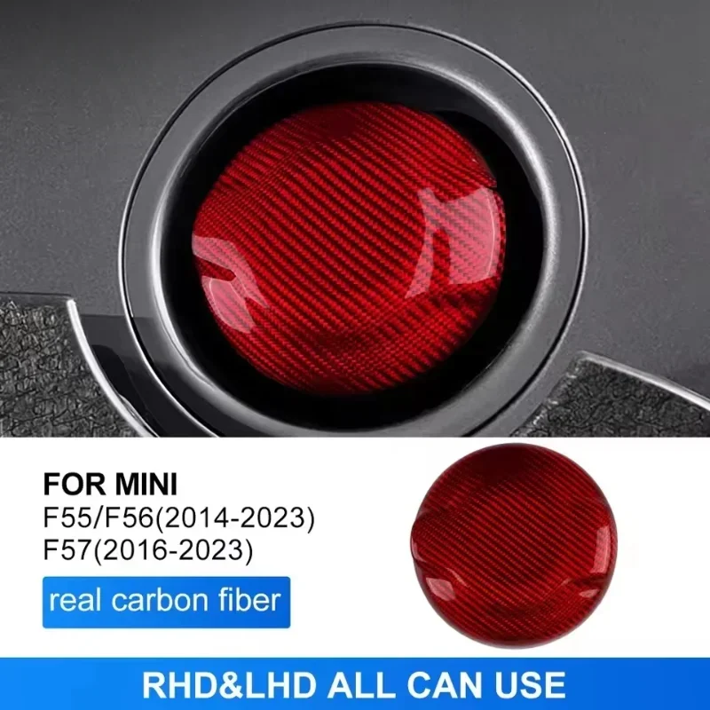 

For S JCW Hatchback F55 F56 Real Dry Carbon Fiber Mini Cooper 2014-2023 F57 16-23 Gas Tank Fuel Tank Cap Cover Accessories refit