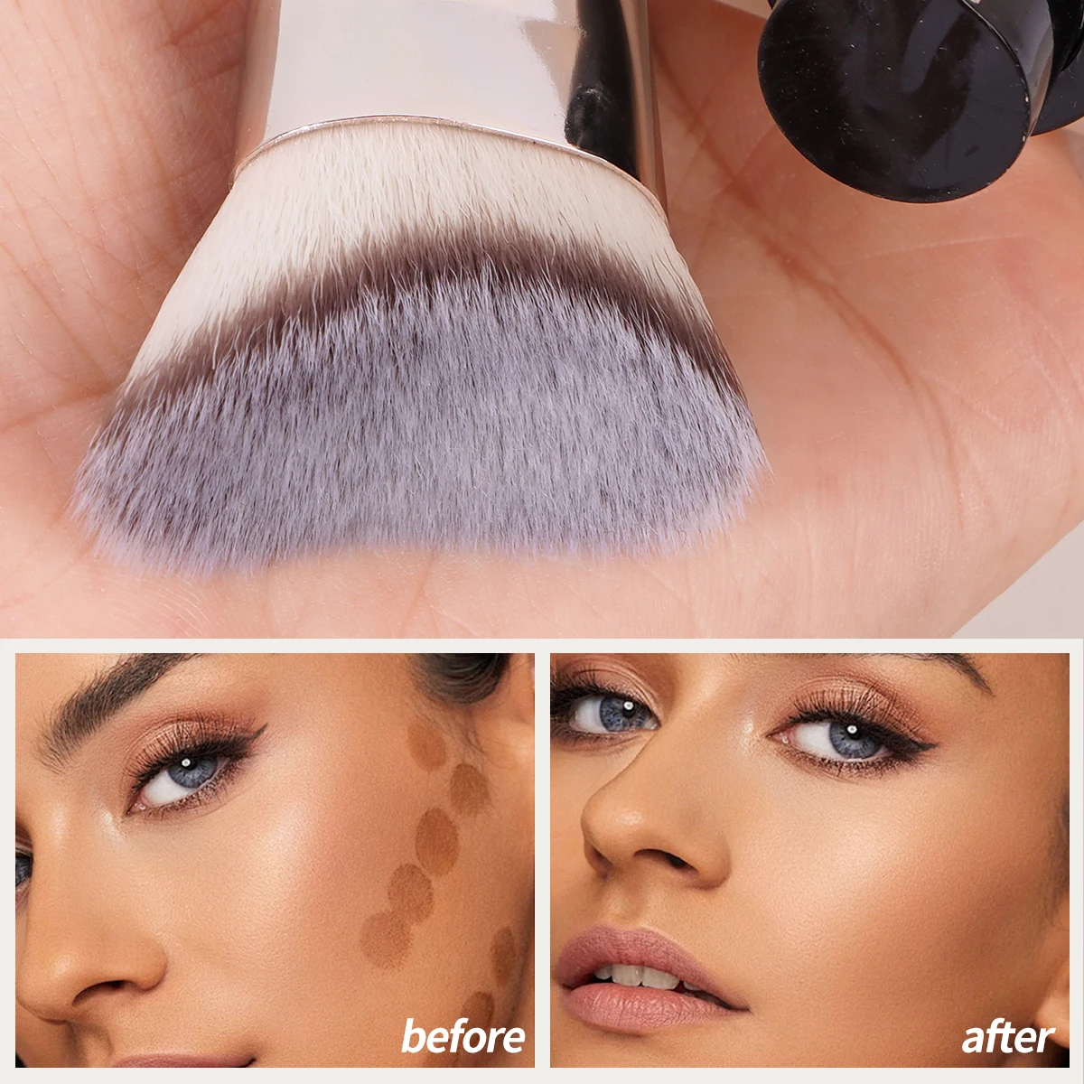 MAANGE Contourborstel Premium Contour Blush Gezichtsmake-upborstel Perfect voor wang Voorhoofd Kaak Neus Mengen Verdieping Contouren