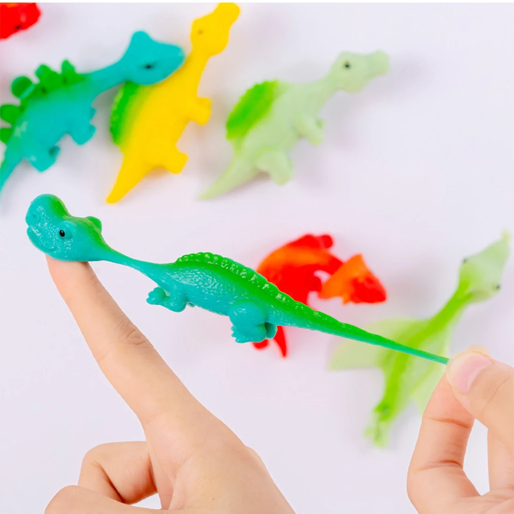 12/30Pcs Colorful Finger Catapult Dinosaur Games Kids Birthday Baby Shower Party Favor Giveaway Christmas Carnival Party Favors