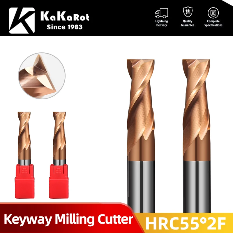 

HRC55 Carbide End Mill 1 2 3 4 5 6 8 10 12mm 2Flutes Milling Cutter Cutting Iron Cutter CNC Maching CNC EndMill Milling Cutter