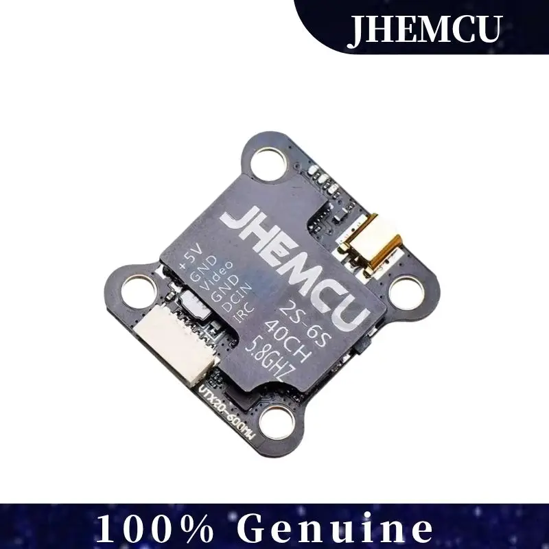 

JHEMCU VTX20-600 40-канальный видеопередатчик 5,8 ГГц — регулируемый 25 МВт, 100 МВт, 200 МВт, 400 МВт, 600 МВт, вход 7-26 В для гоночного дрона FPV