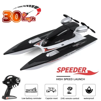 30KM/H RC Boat 2.4G RC High Speed ​​Racing Boat Waterproof Model Electric Radio Remote Control Jet Boat Gifts Toys for Boys