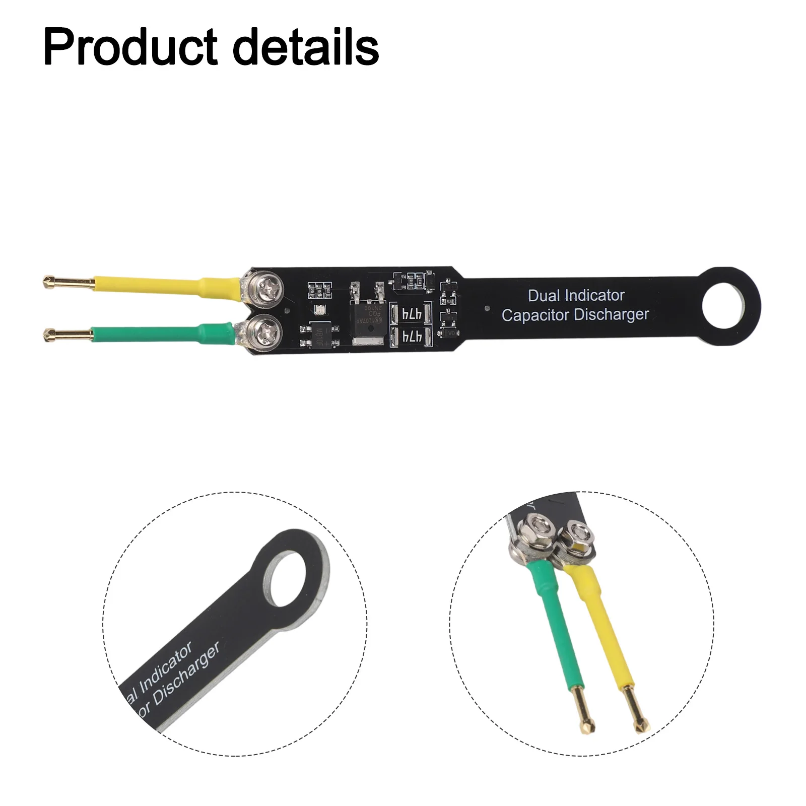 

AC DC Voltage Tester Capacitor Discharge Pen Adjustable Needle Distance Dual LED Indicator Capacitor Voltage Tester