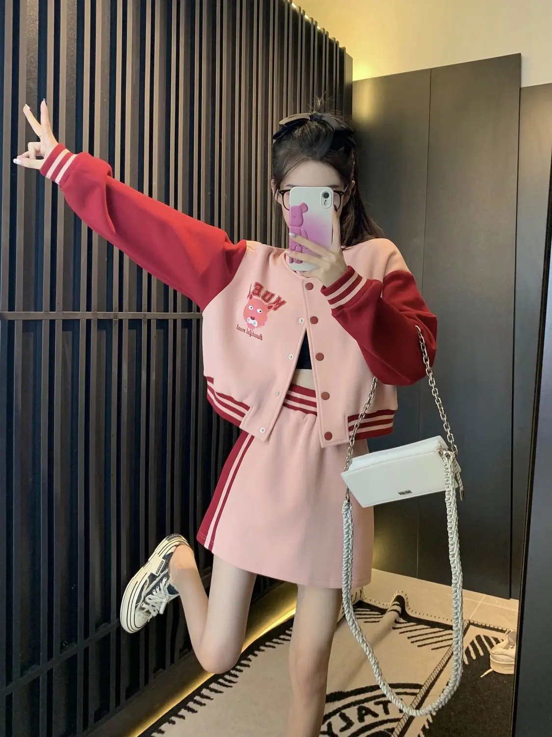 골프용품 Korean Luxury Golf Suits Women Golf Wear 2025 Spring New Two Piece Set Fashion Sports Jacket+ Golf Skirt Women Golf Clothes