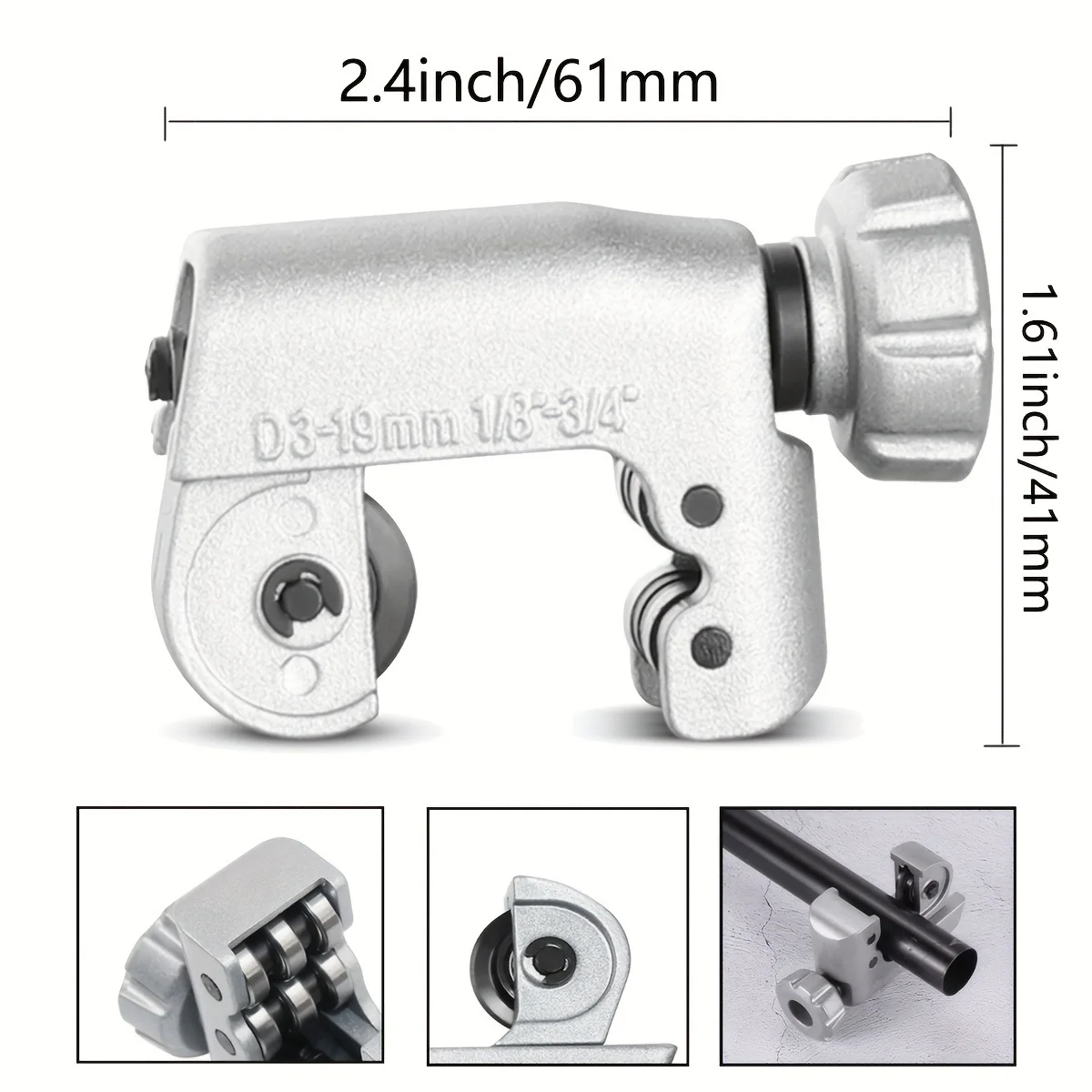 3-19mm 1/8 inch to- 3/4 inch Mini Steel Tube Cutter Tool, Cutting Copper and Aluminum Tube Pipe Cutter,Stainless Steel Tubing, M