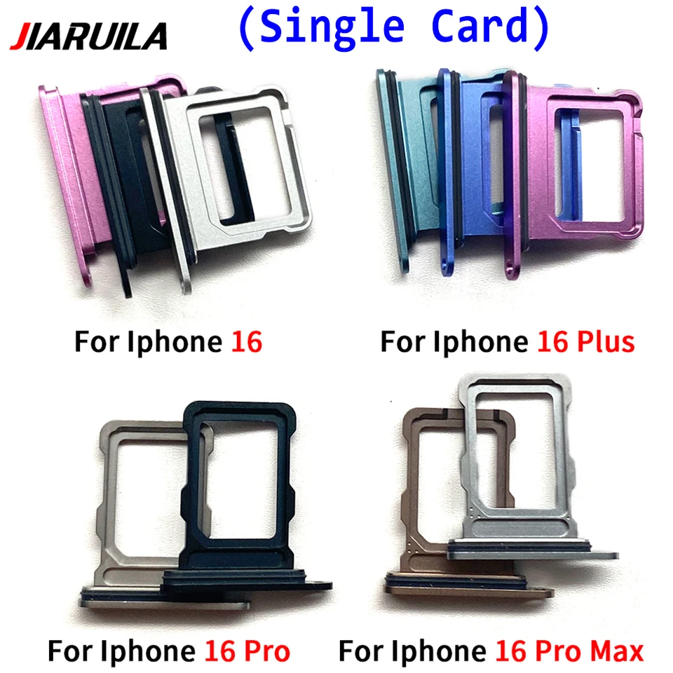 (Tarjeta Simple) Para iPhone 16 16 Plus / 16 Pro Max 16e Bandeja de Tarjeta SIM Ranura Porta Chip Cajón Sostenedor Pieza de Repuesto