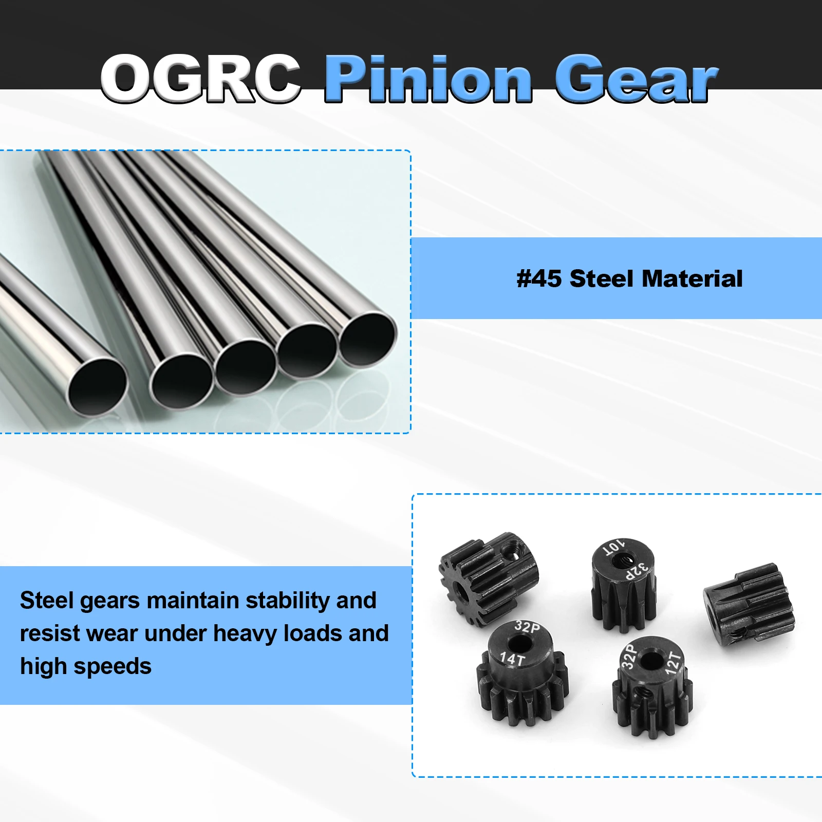 5 قطعة الصلب تصلب 32P ترس 10T 11T 12T 13T 14T 3.175 مللي متر رمح ل Traxxas Arrma HSP HPI محوري تاميا Losi 1/10 RC سيارة