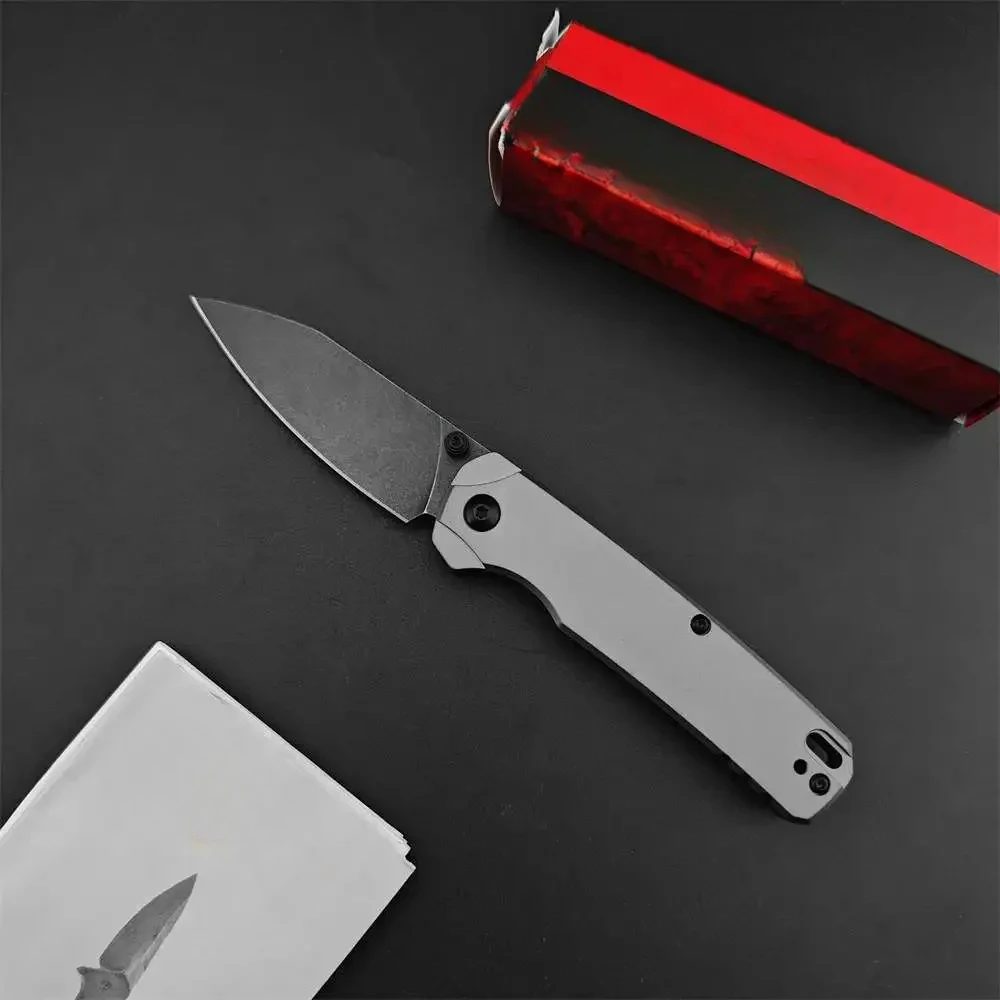 KS 6105 Bel Air Pocket Knife D2 Steel Black Cerakote Blade Aluminum Handles with Pocket Clip Tactical Folding Knives Tools