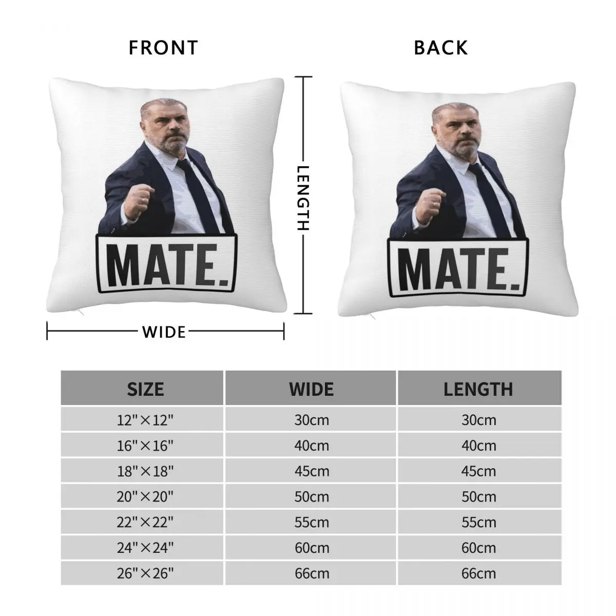 Ange Postecoglou Mate Square Pillowcase Polyester Linen Velvet Creative Zip Throw Pillow Case Sofa Seater Cushion Cover 18