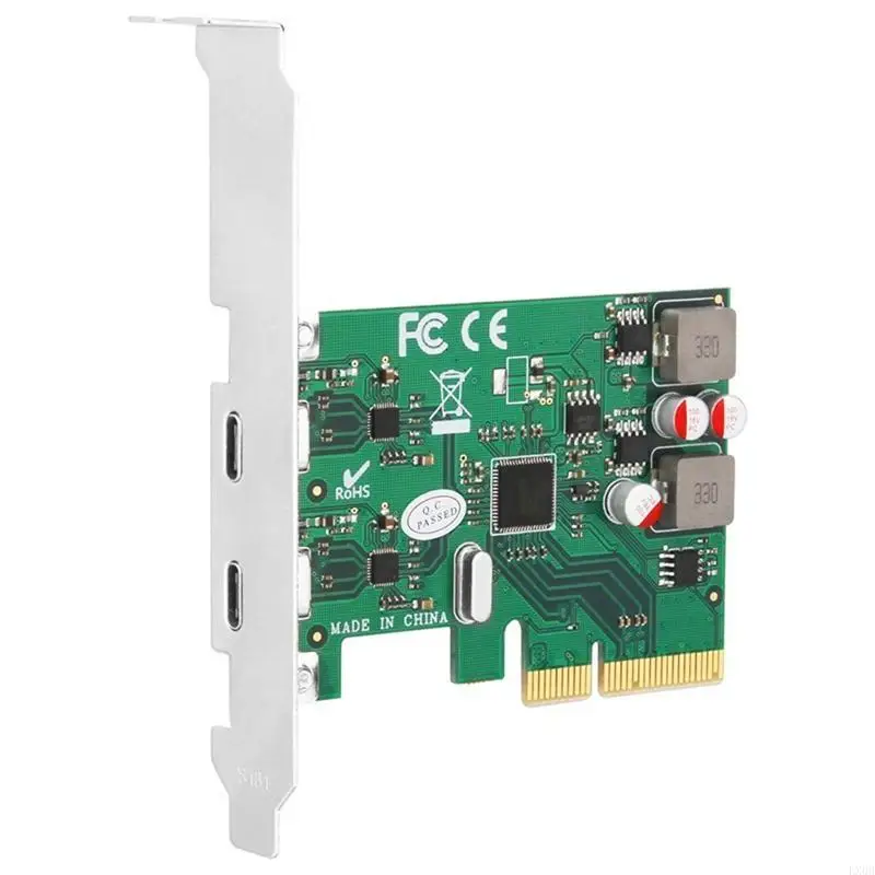 LX0B 2 Ports USB 3.1 Super Fast 10Gbps PCI for Express (PCIe) Expansion Card for Windows Server Build in Self-Powered Technol