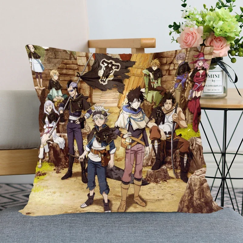 

Black Clover Anime Pillowcase Bedroom Home Decorative Gift Pillow Cover Square Zipper Pillow Cases 35x35cm 40x40cm 45x45cm