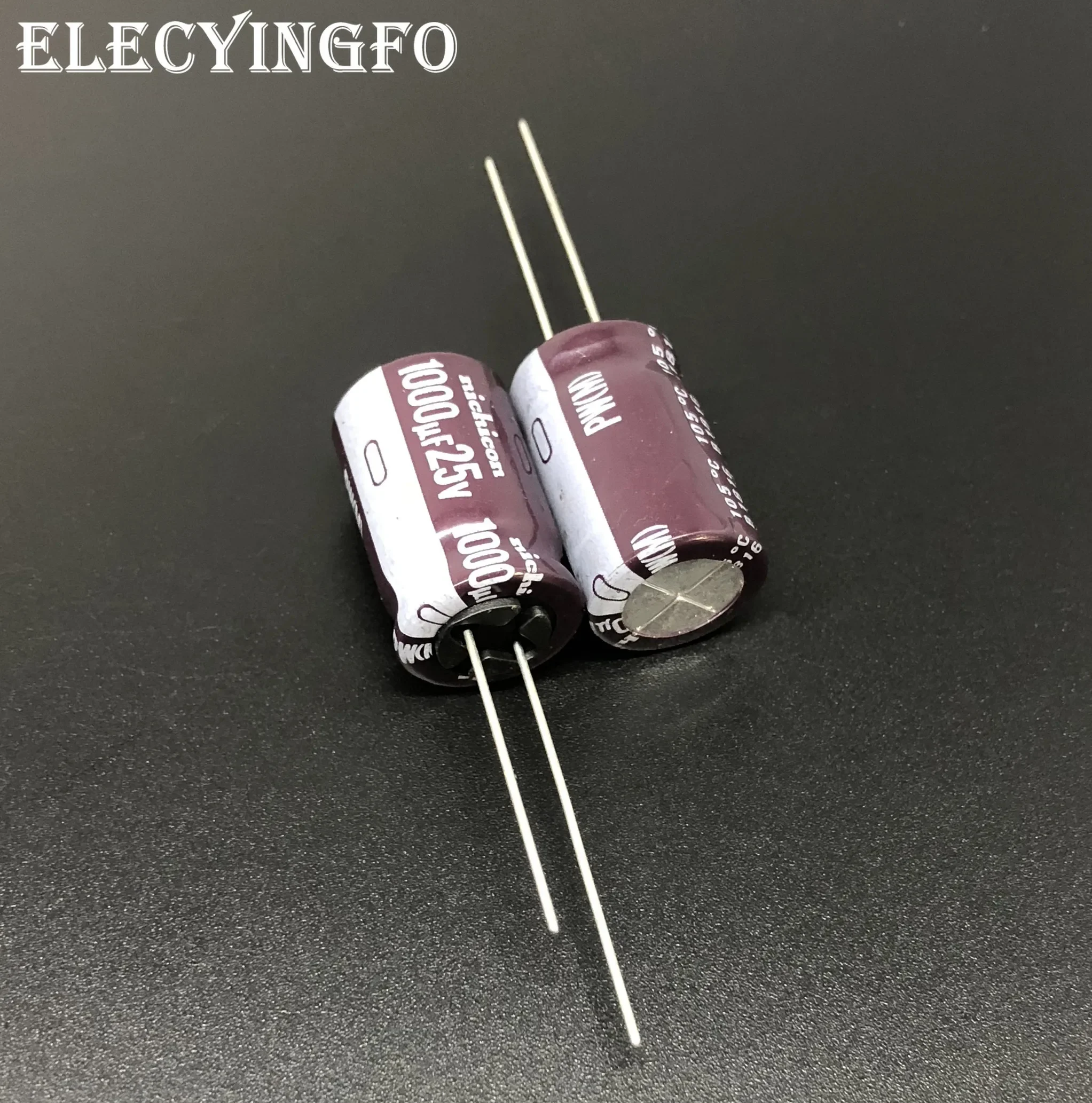 10pcs/100pcs 1000uF 25V NICHICON PW Series 12.5x20mm Low Impedance Long Life 25V1000uF Aluminum Electrolytic capacitor