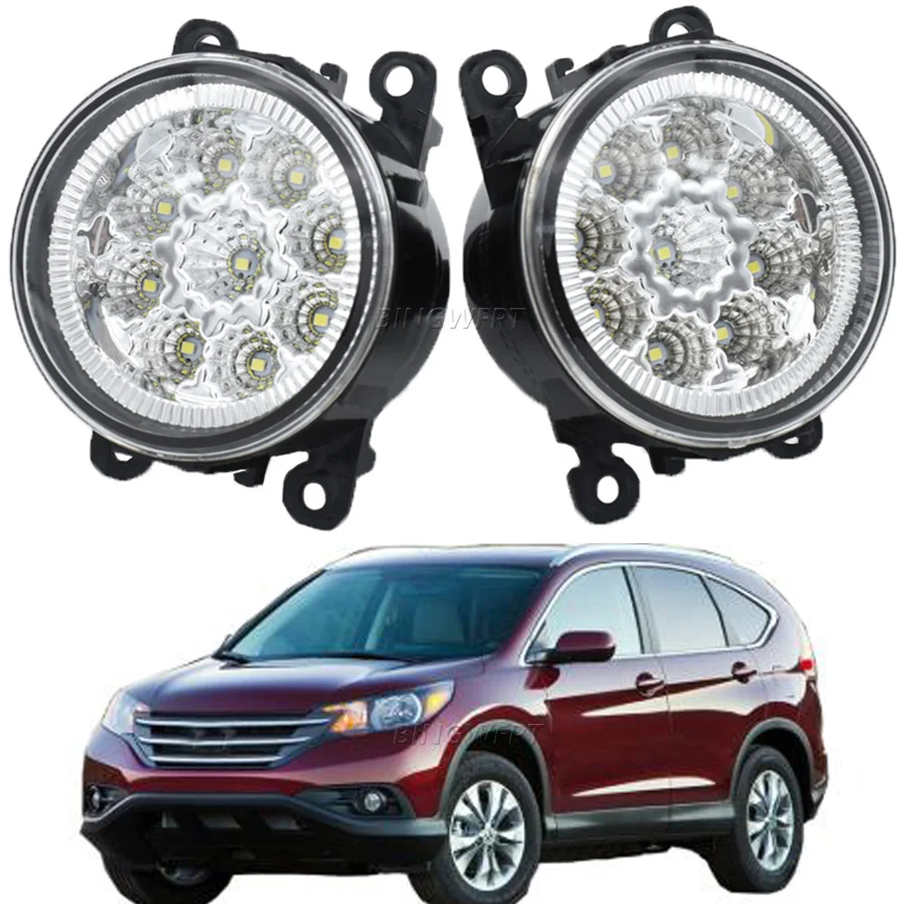 1 Pair Car Fog Light Assembly LED Daytime Running Light Fog Lamp 12V H11 For Honda CR-V CRV 2.4L L4 2012 2013 2014 Accessories
