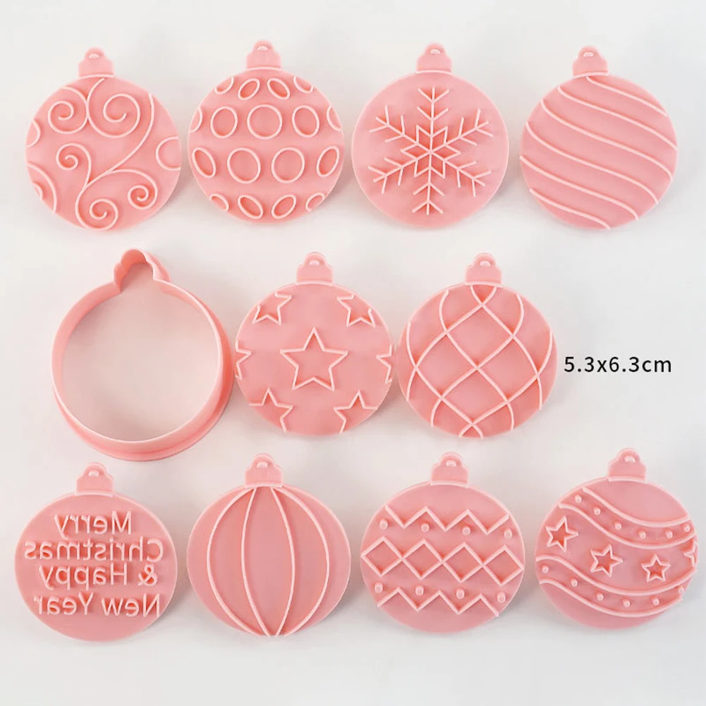 1 Set Christmas Ball Cookie Cutters Set - Create Festive And Fun Baking Delights Kitchen Dining Bar 14*18.5*2.2cm