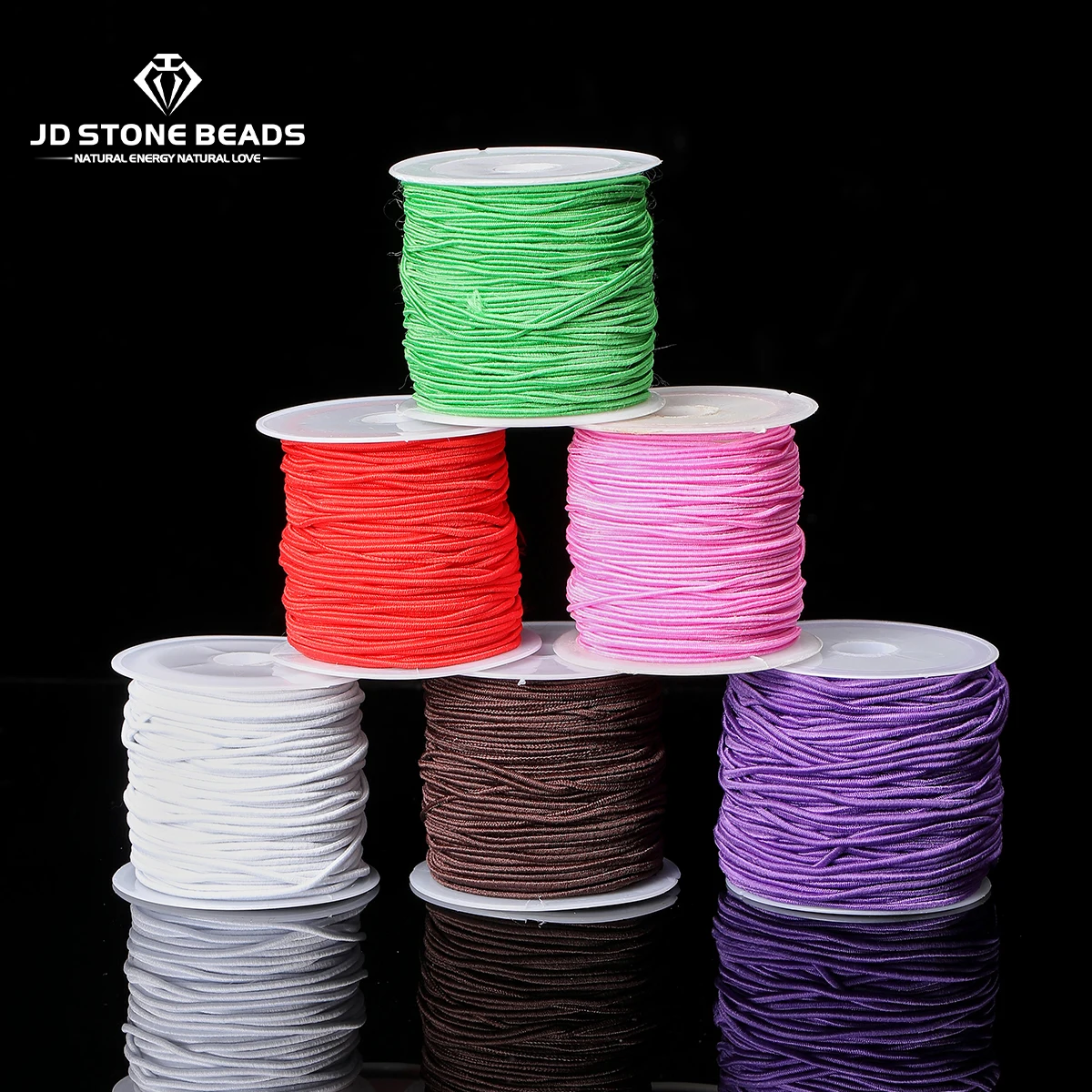 

12m/Roll Colorful Elastic Cord with Core Bead String Weaving Rope for Jewelry Making DIY Necklace Handmade Craft Accessory