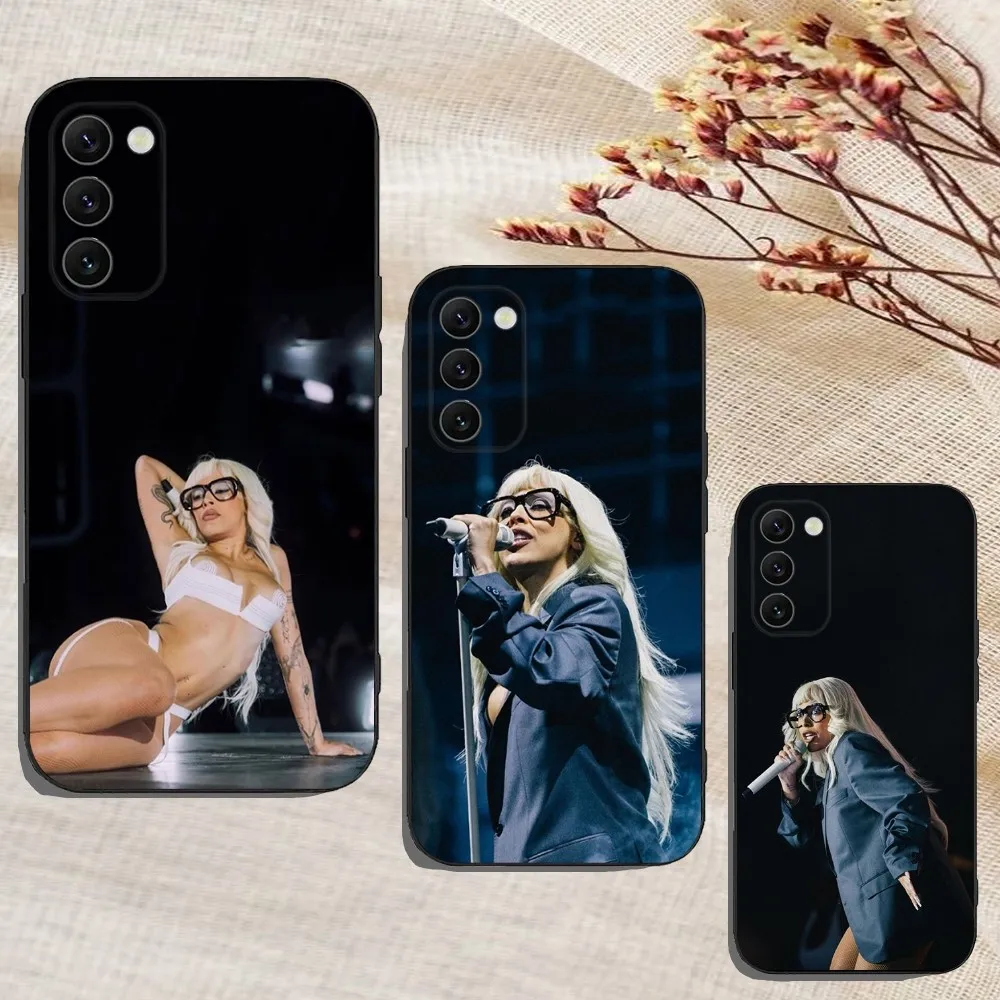 Singer D-Doja C-Cat Phone Case For Samsung Galaxy A13,A21s,A22,A31,A32,A52,A53,A71,A80,A91 Soft Black Cover