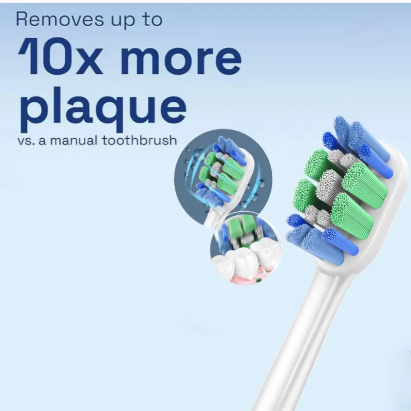 8 نماذج رؤوس فرشاة اختيارية متوافقة مع رأس فرشاة كهربائية فيليبس سونيكير 1100 2100 4100 4300 5100 5300 6100 6500 إلخ #2