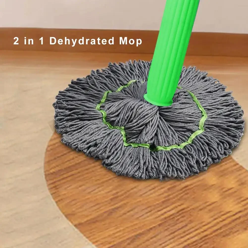 NEW 2 in 1 Dehydrated Mop Self Wringing Twist Mop for Floor Cleaning Long Handled Microfiber Floor Mop For Bathtub Living Room