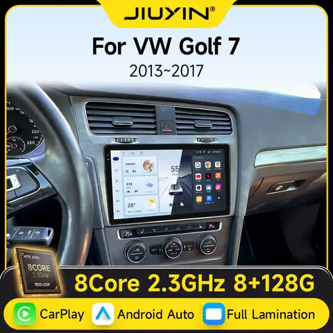 JIUYIN Car Radio Android 15 For Volkswagen VW Golf 7 MK7 GTI 2011-2021 Wireless Carplay  Carplay Android  Auto Touch Screen Mult