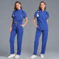 Venta al por mayor, conjuntos de uniformes médicos, traje elástico, artículos de enfermería para el cuidado de la salud, uniformes quirúrgicos Unisex, uniforme para mujer y hombre