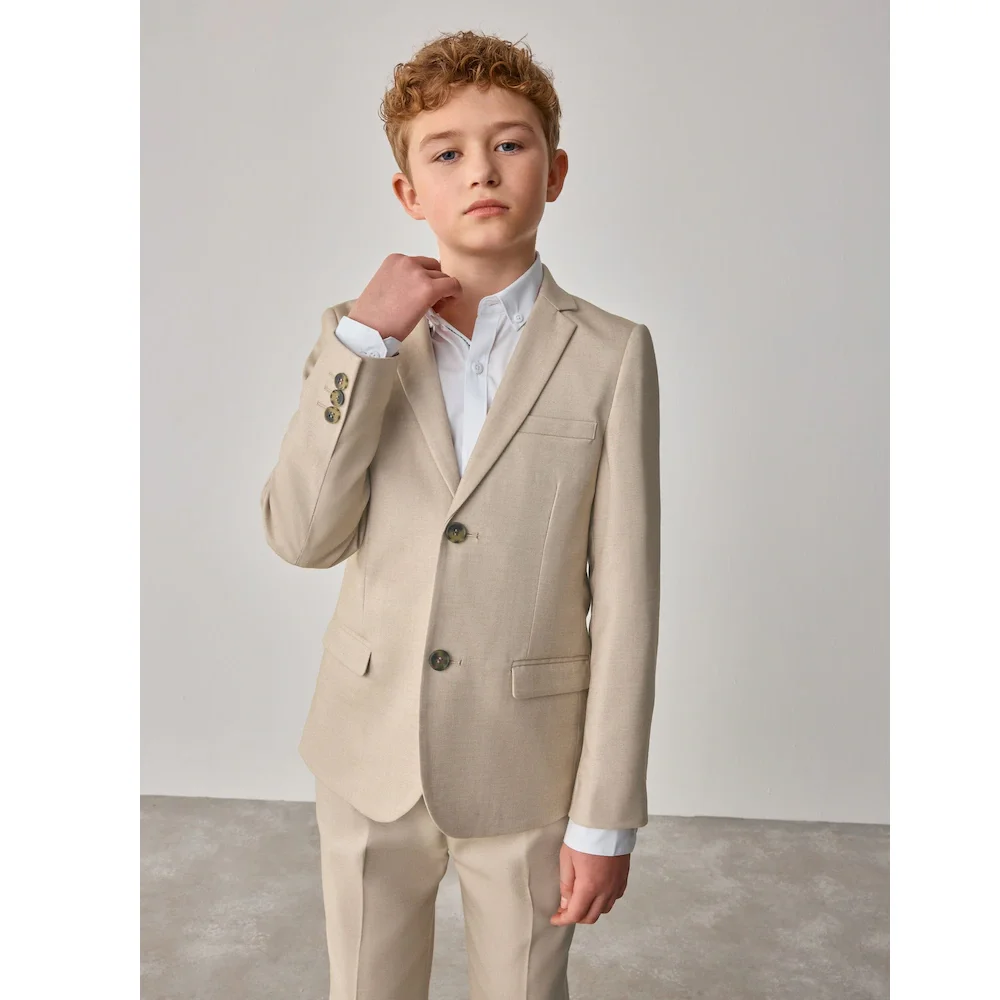 

Boy Suits 2 Piece Fashion Notch Lapel Single Breasted Clothes for Children High-end Solid Color Daily Casual Formal Kids Suits