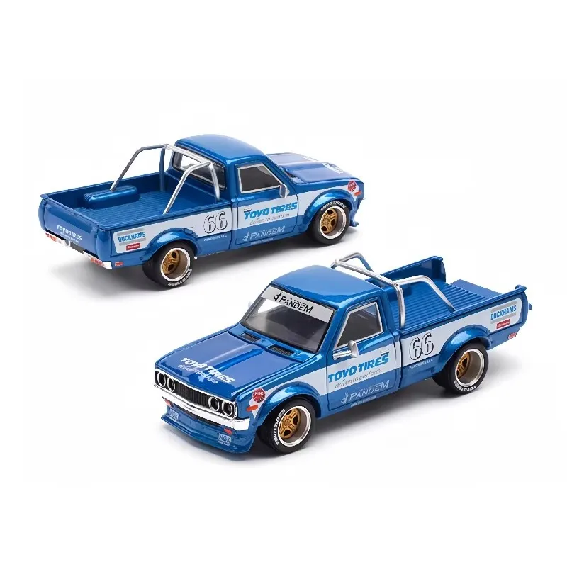 

Poprace Alloy Nissan Datsun 620 Внедорожный пикап, масштаб 1/64, модель игрушки в подарок для коллекционеров, игровых транспортных средств и моделей