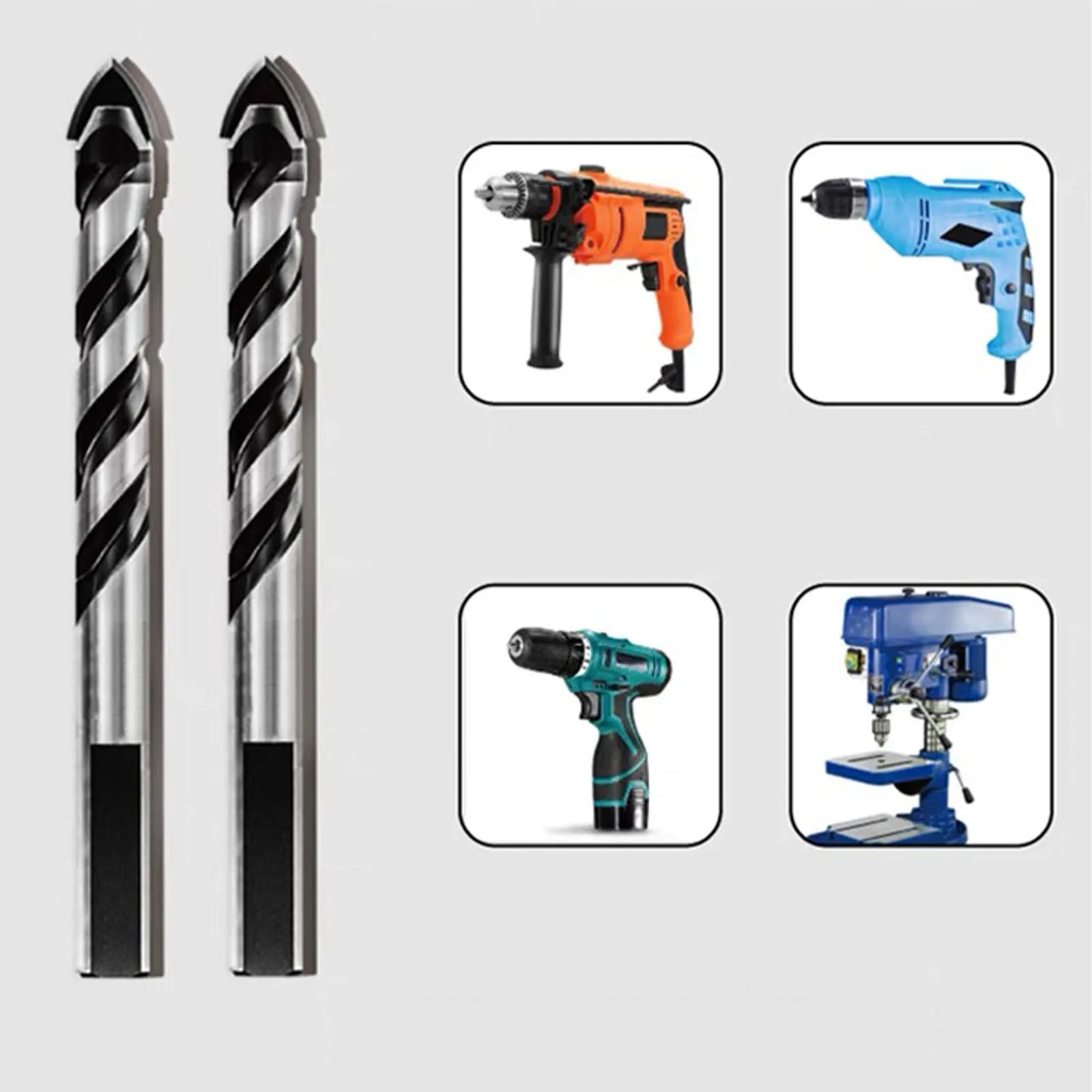 5-12mm Hard Alloy Triangle Drill Bit Ceramic Tile Glass Concrete Thread Drilling Hand Electric Drill Hole Opener Punching Hole