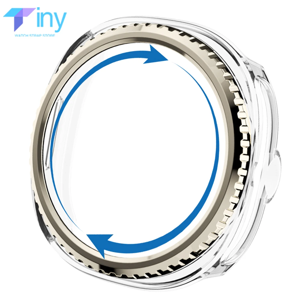 

Кольцо безеля + чехол для Samsung Galaxy Watch 8 Classic 46 мм, протектор, жесткий бампер из ПК, чехол Galaxy Watch 8, классический защитный чехол