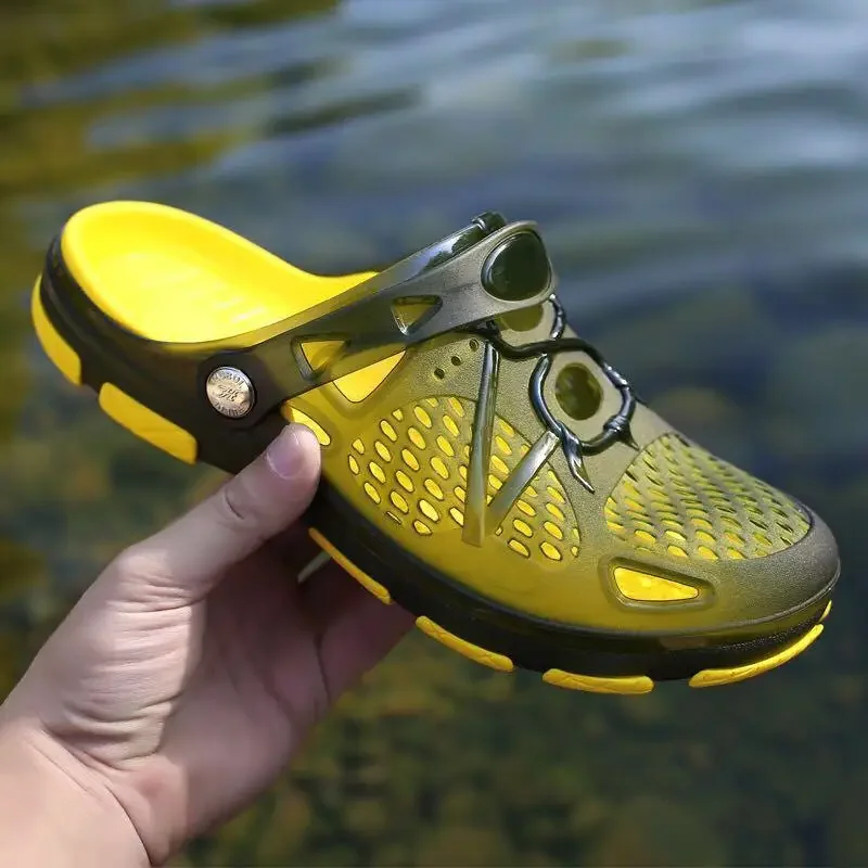 Zapatillas de pesca para hombre, sandalias de playa, chanclas transpirables para exteriores, zapatos de verano para jugar con el agua, 2024