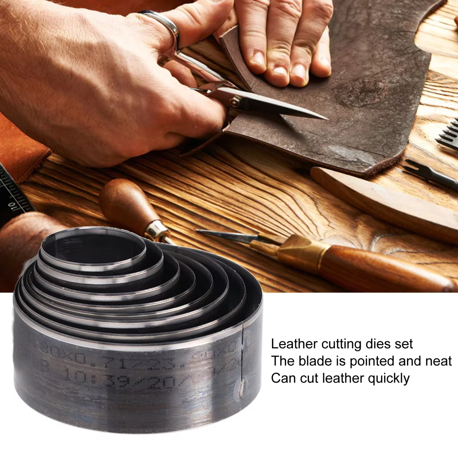 Alloy Steel Leather Punching Tools Set 25-60mm Die Set