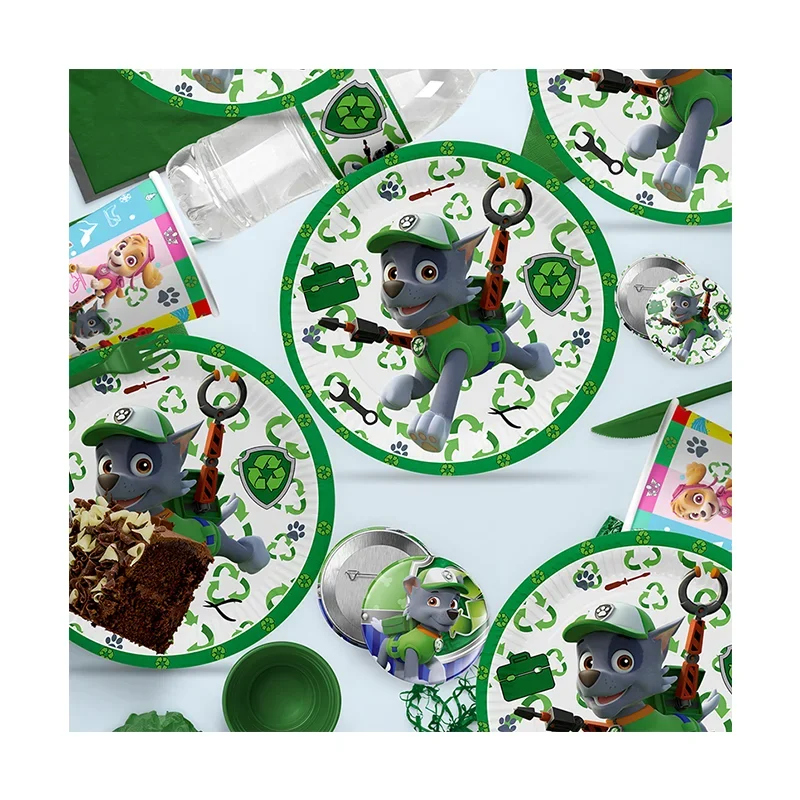 PAW Patrol Rocky animation theme birthday decoration disposable sticker balloon decorations kids girl baby shower gift supplies