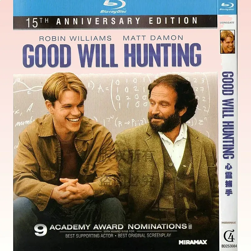 Blu-ray BD American Drama Movie Good Will Hunting 1080p High Definition Single Disc