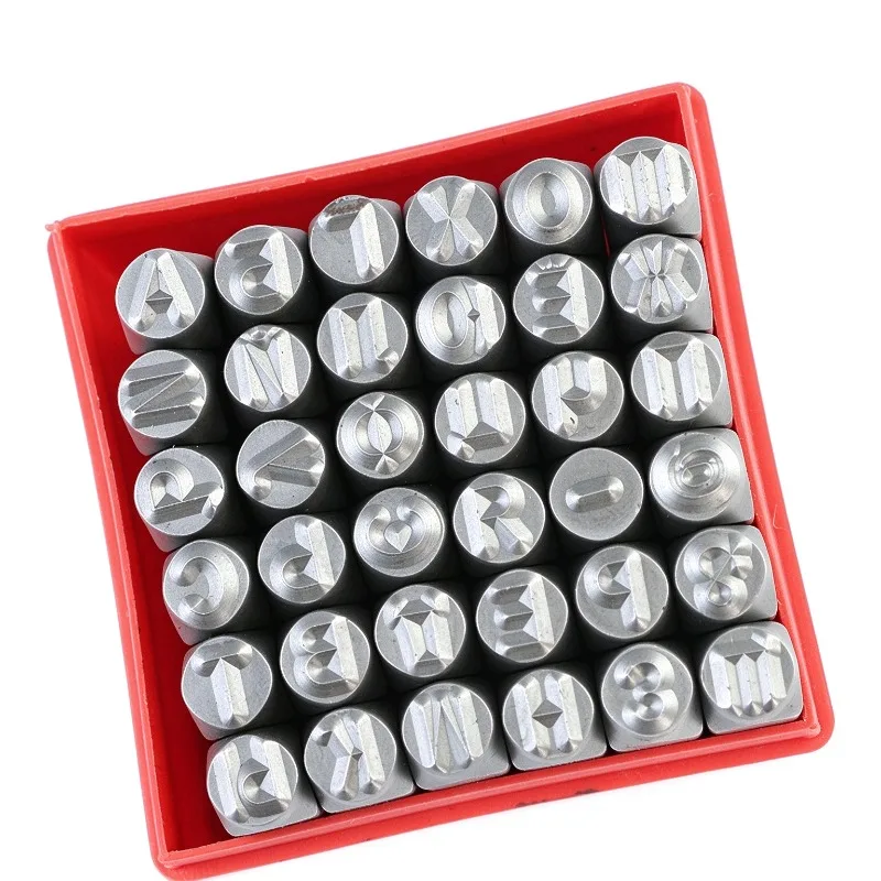 Suitable for 36PC Russian letter punch, number letter printing punch, steel letter, punch DIY leather engraving tool
