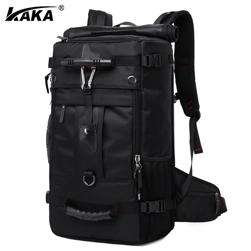 KAKA tas traveling ransel pria wanita, tas koper bahu kualitas tinggi, tas ransel anti air Polyester kapasitas besar 40L