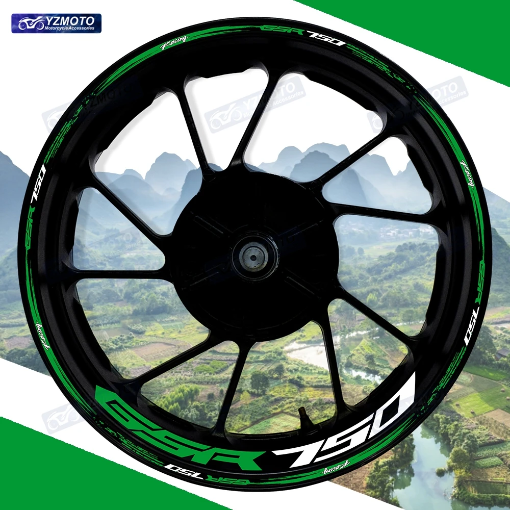 

Motorcycle 17 Inch Front And Rear Wheel Sticker Hub Decal Modified Reflective Waterproof Decorative Rim Stickers For GS R 750