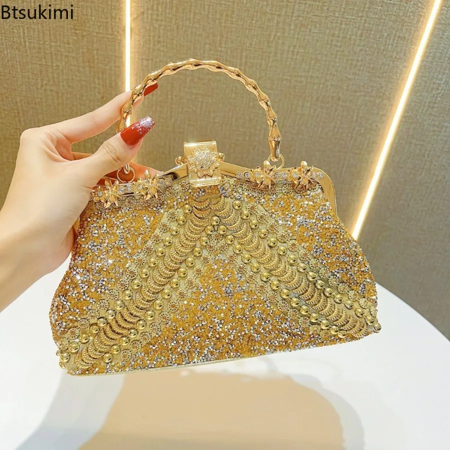 Diamond Evening Clutch Bag Women Elegant Luxury Handle Bags Boutique Fashion Rhinestone Purses and Handbags Bridal Wedding Party