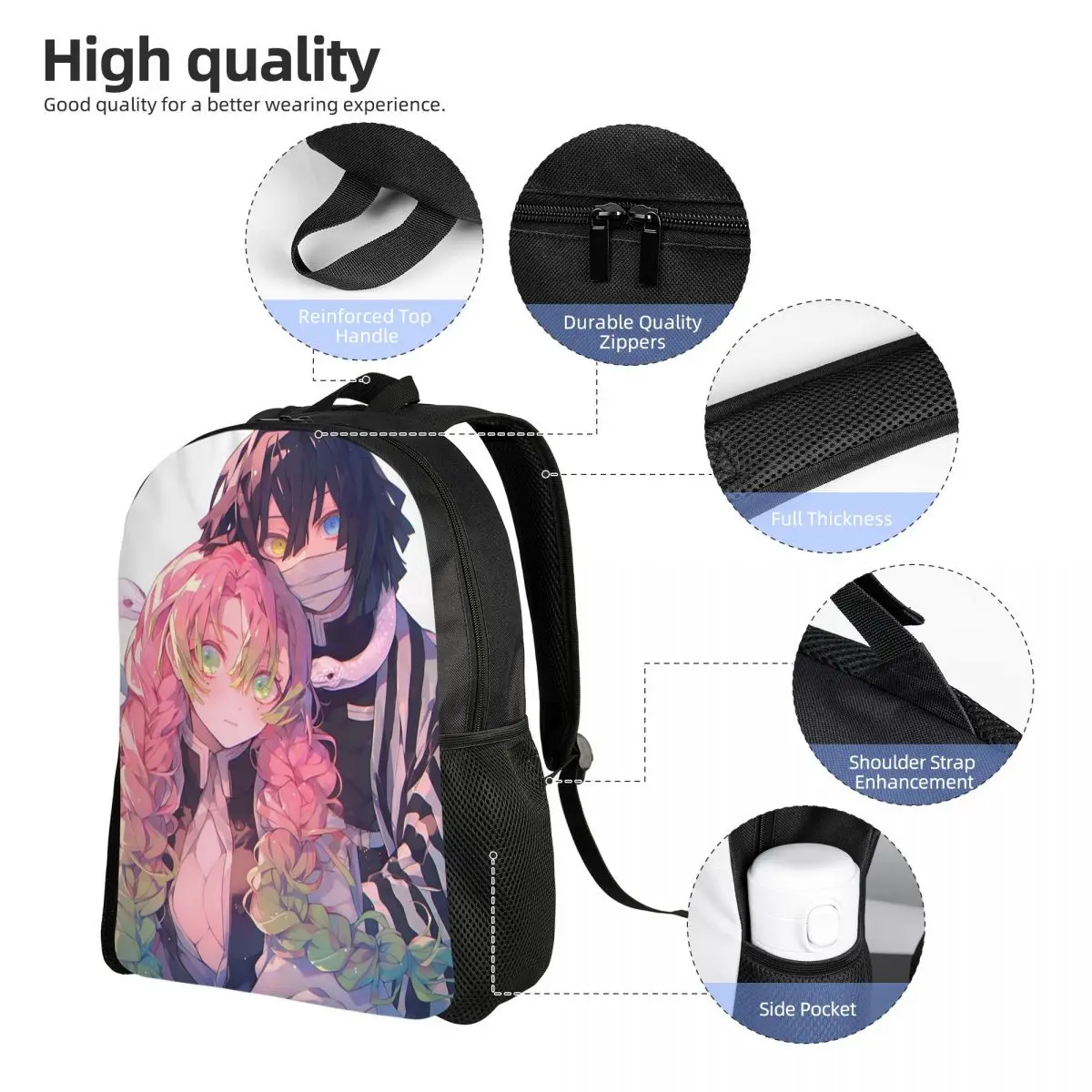 ميتسوري كانروجي وإيغورو أوباناي حقيبة ظهر الطالب حقيبة مدرسية المشي لمسافات طويلة السفر Daypack للبنين بنات موضة حقيبة الكتب حقائب كتف